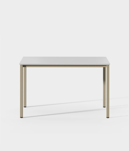 Mesa madera blanca 120 frontal