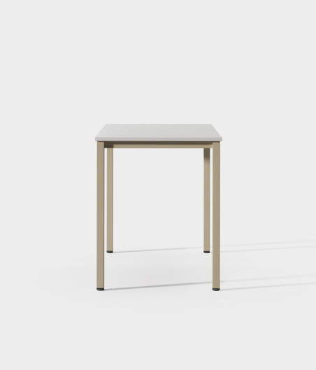 Mesa madera blanca 120 lateral