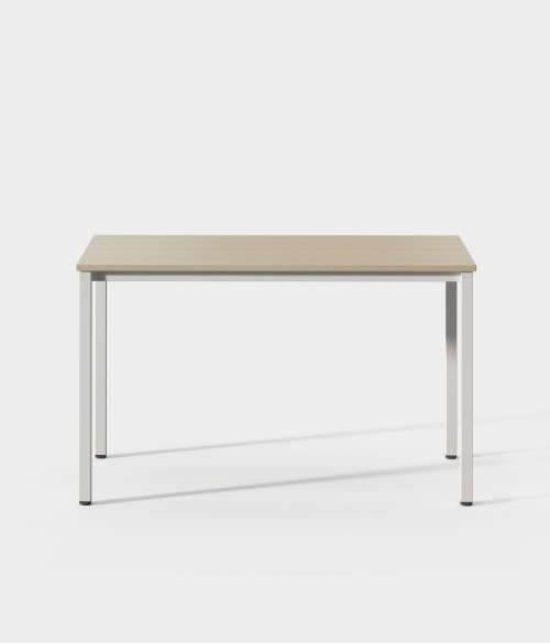 Mesa blanca madera 120 perspectiva 2