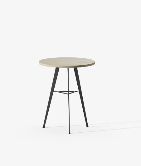 Mesa auxiliar negra acacia perspectiva 2