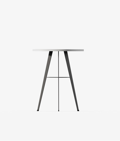 Mesa auxiliar blanca negra perspectiva 2