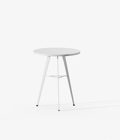 Mesa auxiliar blanca blanca perspectiva