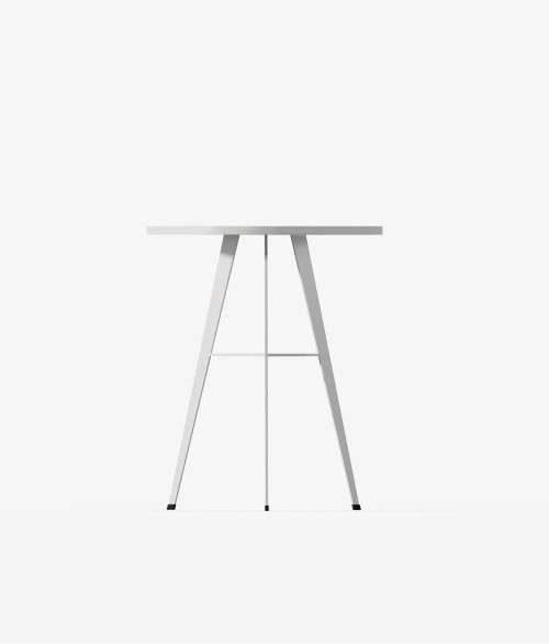 Mesa auxiliar blanca blanca perspectiva 2