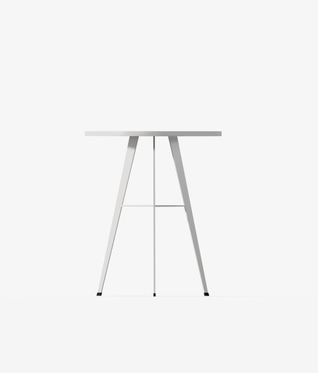 Mesa auxiliar blanca blanca perspectiva 2