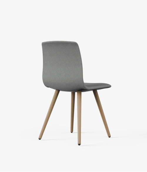 Silla auxiliar noom 50 perspectiva trasera tapizada gris 2