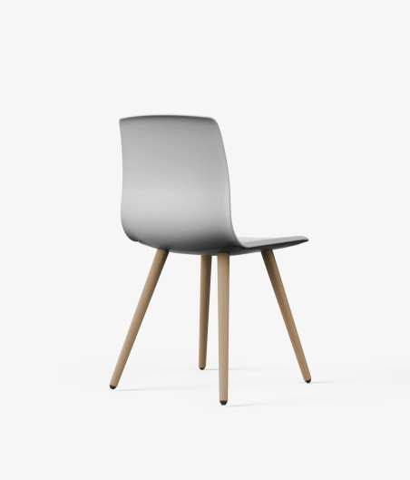 Silla patas madera noom 50 trasera blanca