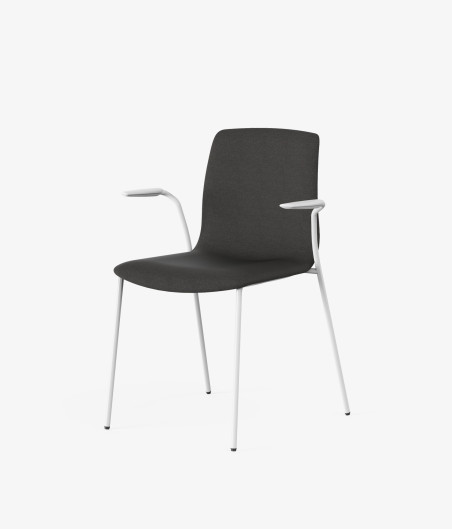 silla blanca tapizado melange perspectiva