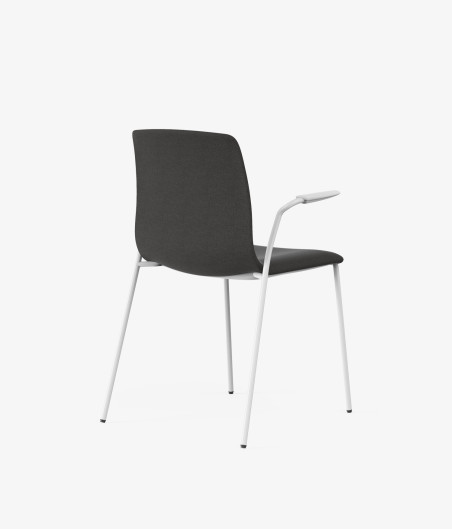 silla blanca tapizado melange delantera