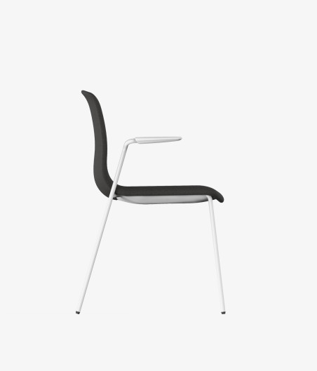 silla blanca tapizado melange lateral