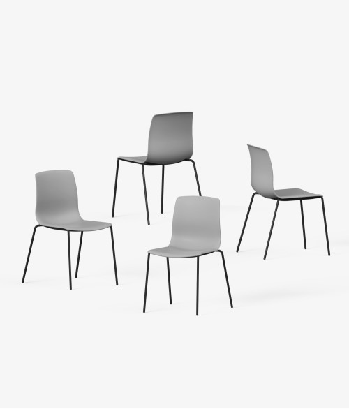 Silla auxiliar noom perspectiva gris 2