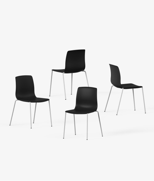 Silla auxiliar noom perspectiva negra blanca 2