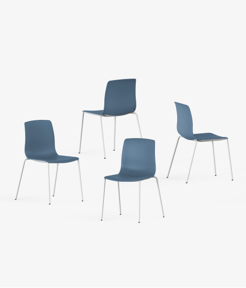 Silla auxiliar noom perspectiva azul blanca 2
