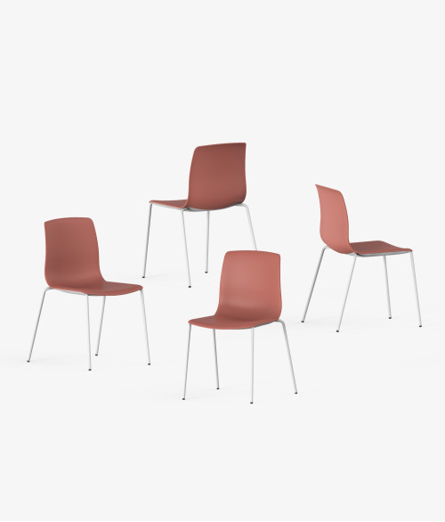 Silla auxiliar noom perspectiva coral blanca 2