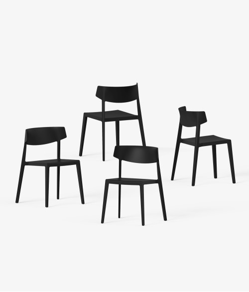 silla wing perspectiva negra 2