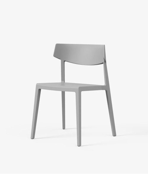 silla wing perspectiva gris