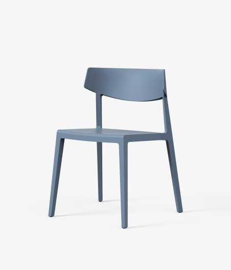 silla wing perspectiva azul trasera