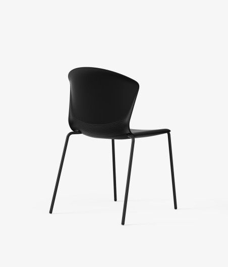 silla auxiliar whass negra perspectiva trasera