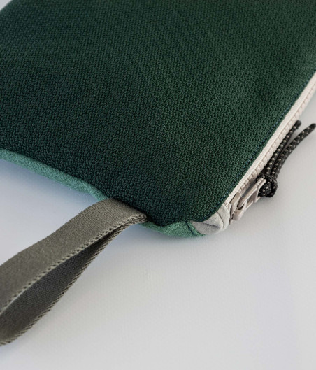 neceser verde detalle cremallera
