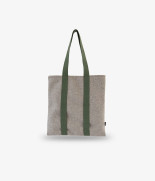 tote bag beige y asas verdes