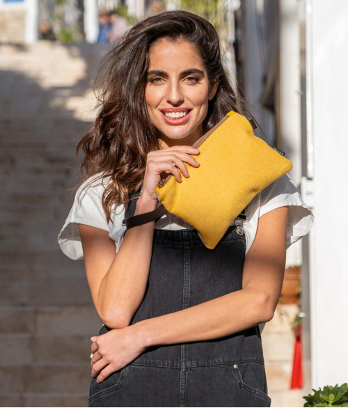 Neceser de viaje gris y mostaza ➤ Tienda online ACTIU ©
